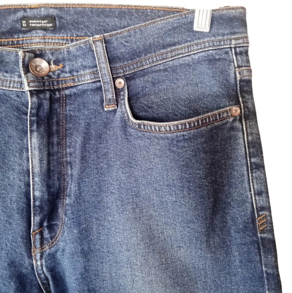 BDG Urban Outfitters Skinny Cutoff Stretch Denim Jeans Dark Wash Size 34 x 32 - Picture 2 of 6